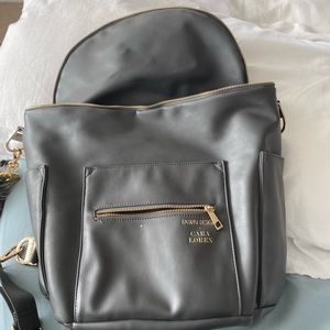 Fawn design gray Cara Loren Edition diaper bag